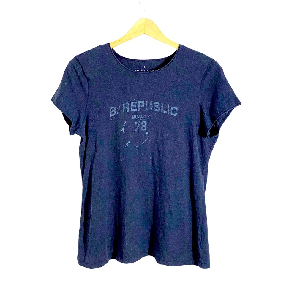 Banana Republic Blue Lightweight Jersey B’ Republic T-Shirt, Size Medium
